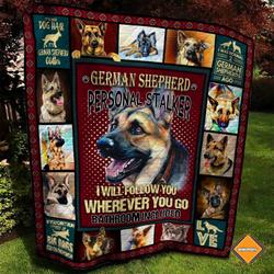 Movie German Shepherd Dog Pawprint Fleece Sherpa Blanket Quilt Perfect Gifts For Family On Christmas