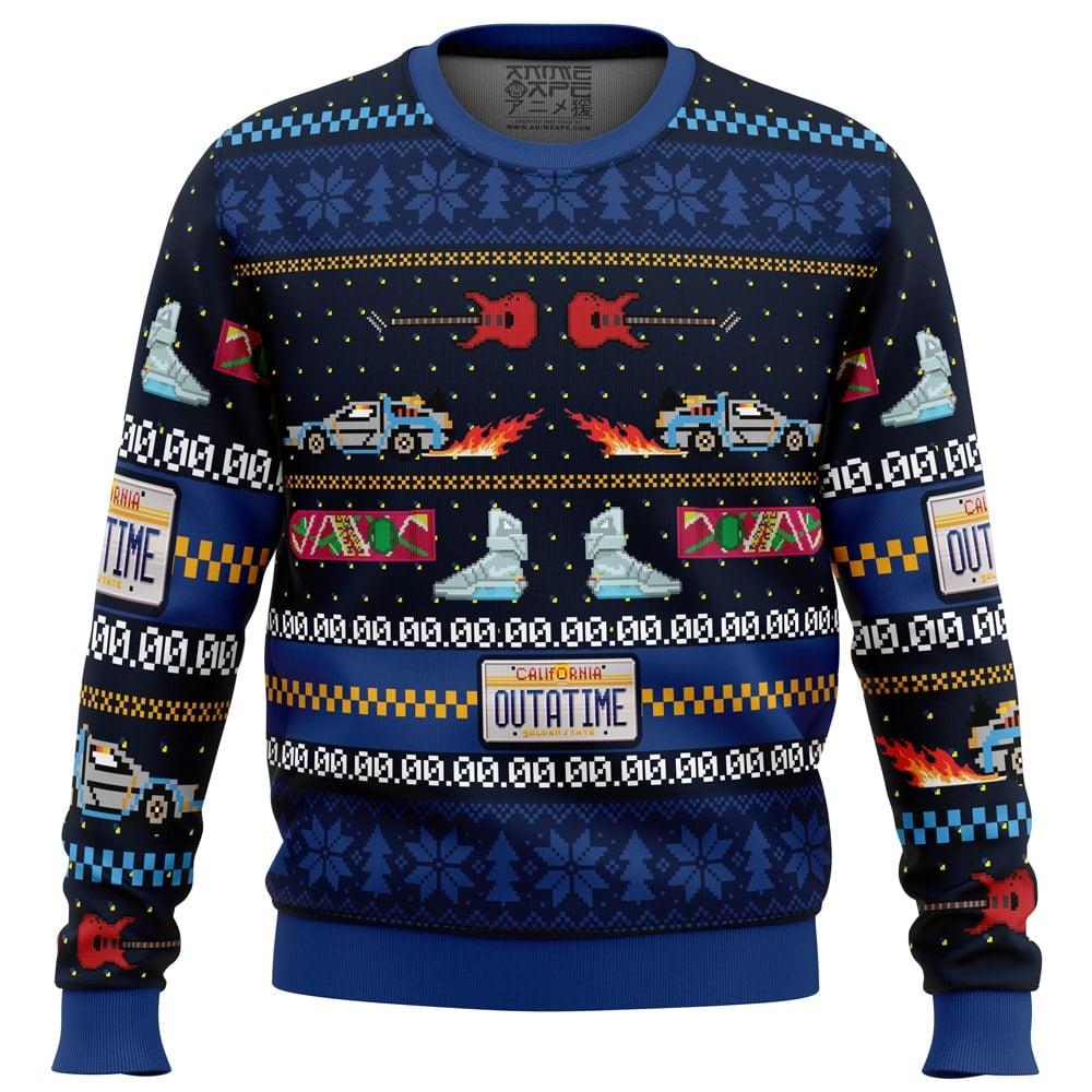 Get Back in Time For Adults Kids On Christmas Back to the Future Ugly Christmas Sweater Perfect And Unique Gifts On Christmas