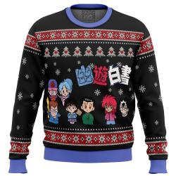 Ghost Fighter YuYu Hakusho Chibis Ugly Christmas Sweater Perfect And Unique Gifts For Adults Kids On Christmas