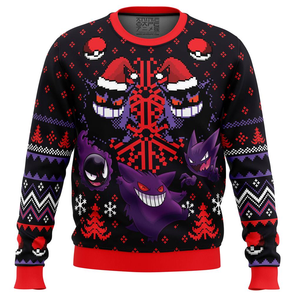 Ghosts Gengar Ghastly Pokemon Ugly Christmas Sweater Perfect And Unique Gifts For Adults Kids On Christmas