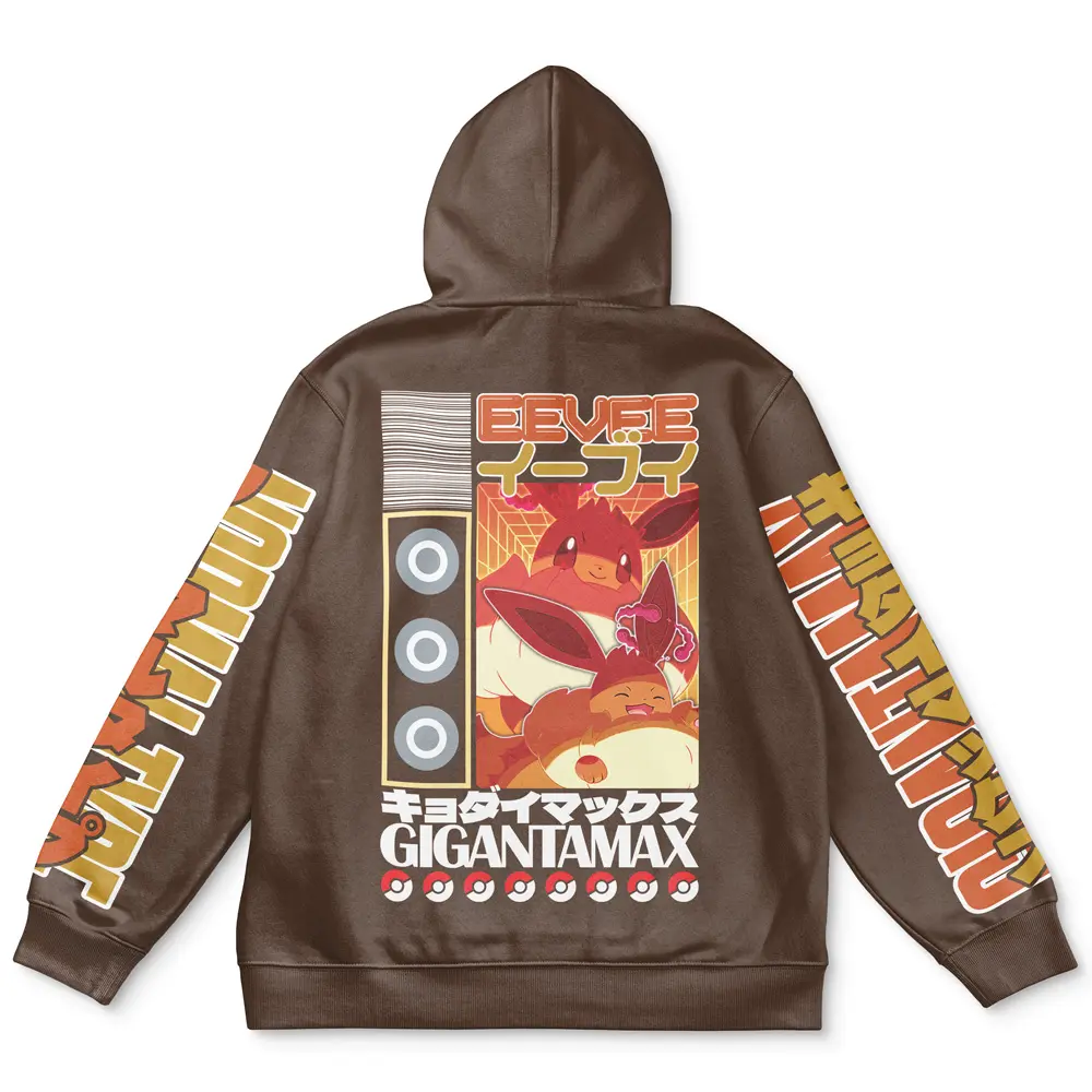 Anime Gigantamax Eevee Pokemon Streetwear Hoodie Perfect And Unique Gifts For Otaku Anime Fans On Christmas