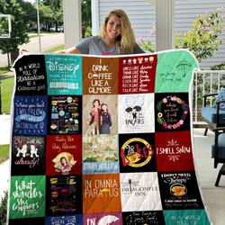 Anime Gilmore Girls Movie Poster Cartoon Vintage Quilt Fleece Sherpa Blanket Perfect Gifts For Family On Christmas