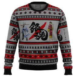 Gintama Shinsuke and Gintoki Ugly Christmas Sweater Perfect And Unique Gifts For Adults Kids On Christmas