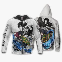 Anime Giyu Tomioka Hoodie Kimetsu Custom Anime Perfect And Unique Gifts For Otaku Anime Fans On Christmas