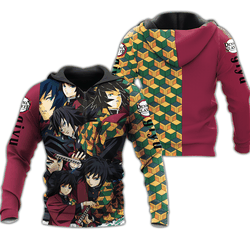 Anime Giyu Zip Hoodie Demon Slayers Shirt Costume Anime Fan Gift Idea Perfect And Unique Gifts For Otaku Anime Fans On Christmas