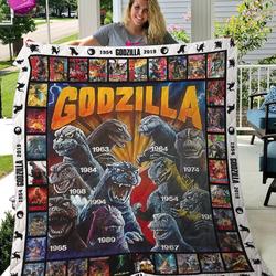 Movie Godzilla Premium Fleece Sherpa Blanket Perfect And Unique Gifts For Family On Christmas Holiday