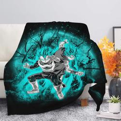 Anime Goku Vegeta Moonlight Premium Fleece Sherpa Blanket Perfect And Unique Gifts For Family On Christmas