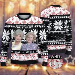 Golden Girls And My All Your Christmas Bea White Ugly Sweater Perfect And Unique Gifts For Adults Kids On Christmas
