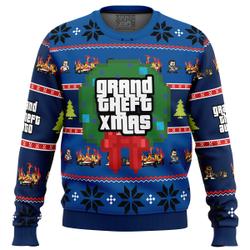 Grand Theft Xmas GTA Ugly Christmas Sweater Perfect And Unique Gifts For Adults Kids On Christmas