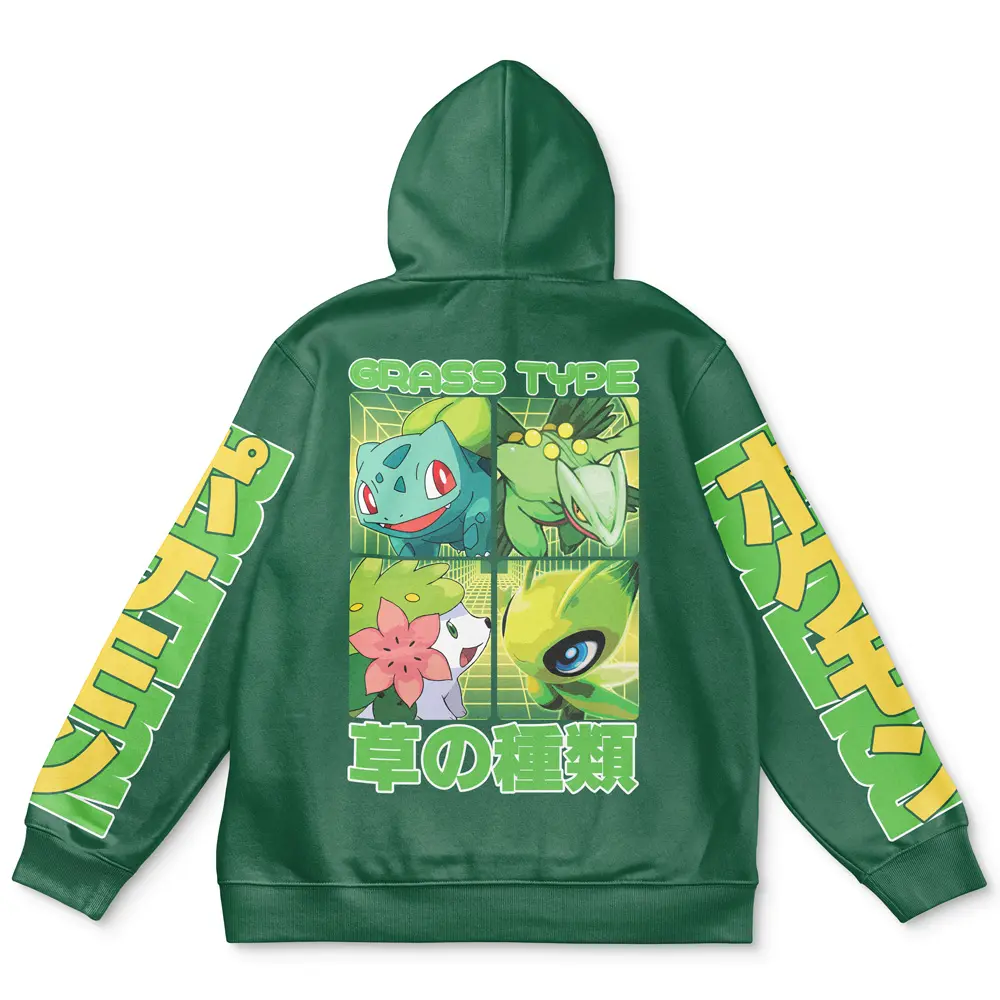Anime Grass Type Pokemon Streetwear Hoodie Perfect And Unique Gifts For Otaku Anime Fans On Christmas