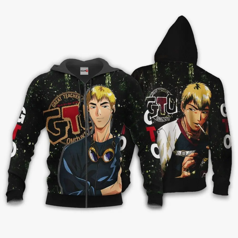 Anime Great Teacher Onizuka Hoodie Shirt Anime Zip Jacket Perfect And Unique Gifts For Otaku Anime Fans On Christmas