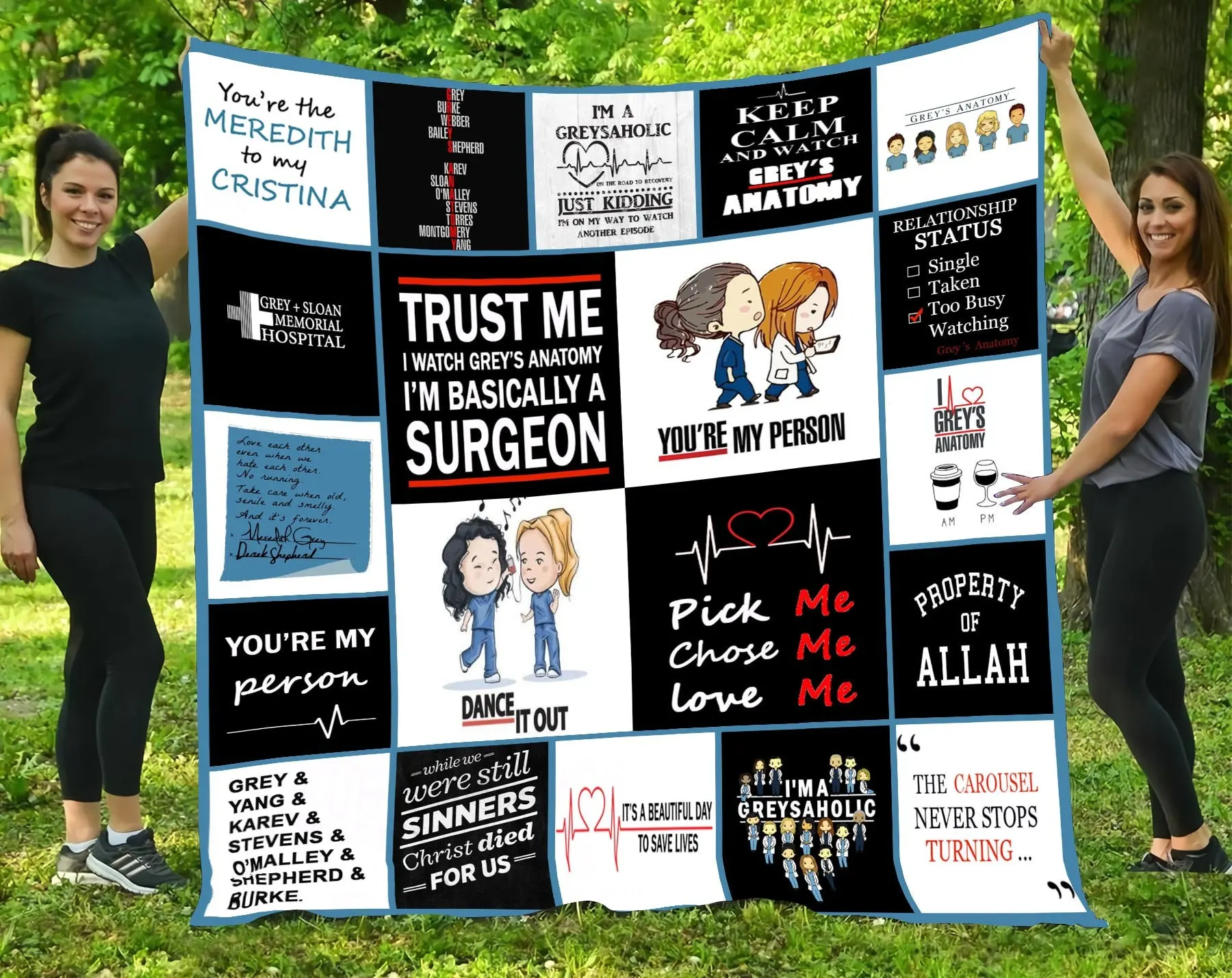 Movie Grey2019s Anatomy Movie Fleece Sherpa Blanket Perfect And Unique Gifts For Family On Christmas