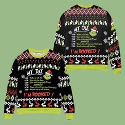 Grinch My Day I'm Booked Ugly Sweater Gift Perfect And Unique Gifts For Adults Kids On Christmas