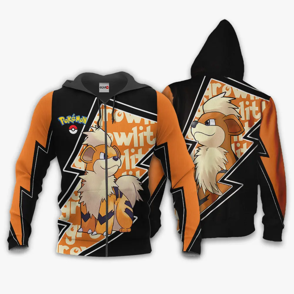 Anime Growlithe Shirts Merch Custom Anime Lighting Style Perfect And Unique Gifts For Otaku Anime Fans On Christmas
