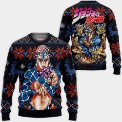 Guido Mista Ugly Christmas Sweater Custom Anime JJBA Xmas Gifts Perfect And Unique Gifts For Adults Kids On Christmas
