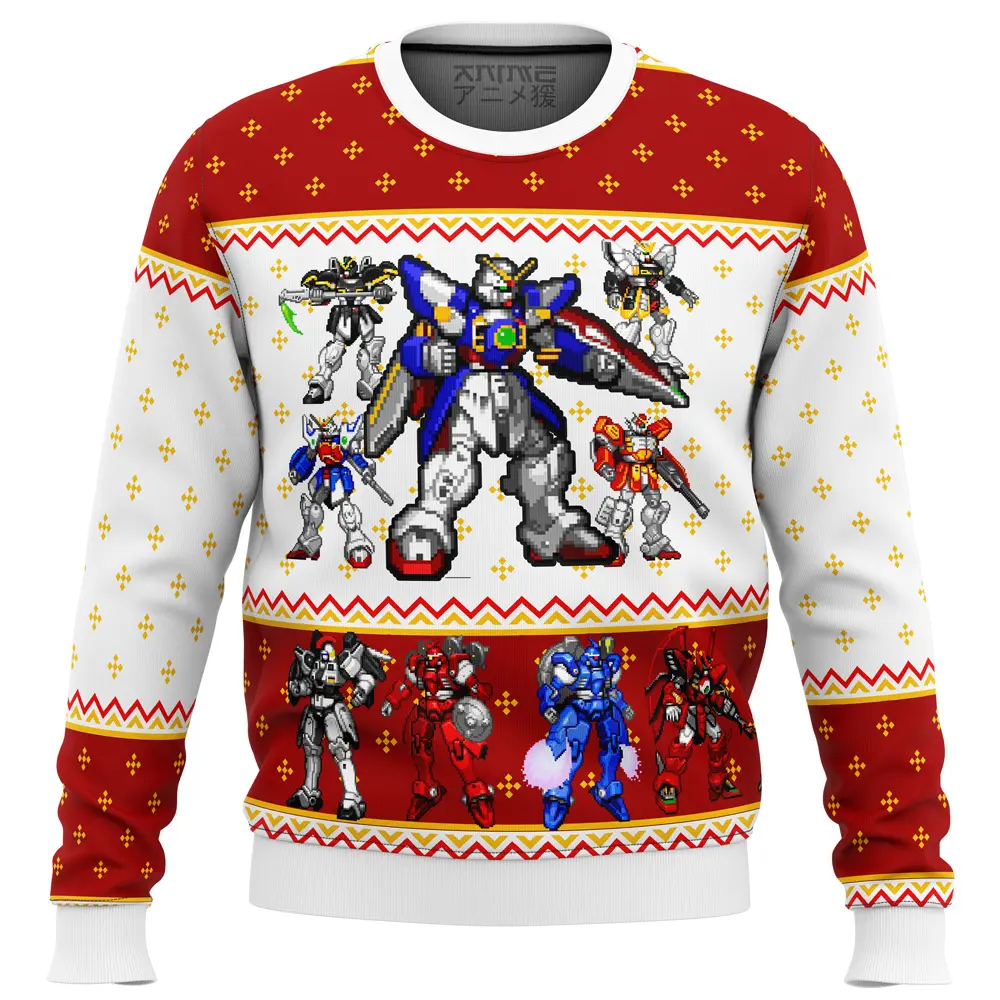Gundam Wing Sprites Ugly Christmas Sweater Perfect And Unique Gifts For Adults Kids On Christmas