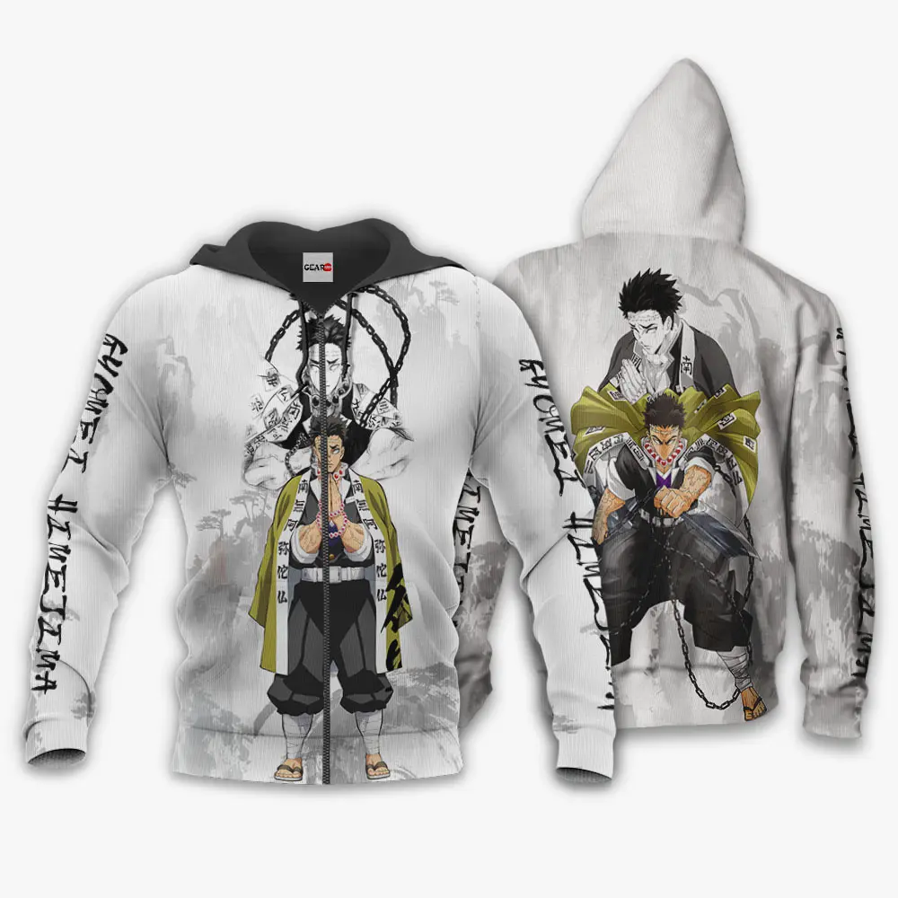 Anime Gyomei Himejima Hoodie Kimetsu Custom Anime Perfect And Unique Gifts For Otaku Anime Fans On Christmas