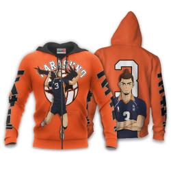 Anime Asahi Azumane Hoodie Custom Haikyuu Anime Perfect And Unique Gifts For Otaku Anime Fans On Christmas