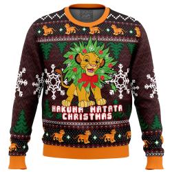 Hakuna Matata Lion King Ugly Christmas Sweater Perfect And Unique Gifts For Adults Kids On Christmas