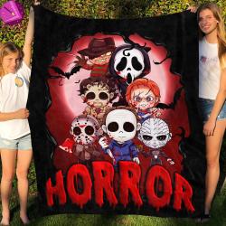 Movie Halloween Horror Movie Characters Fleece Sherpa Blanket Perfect Gifts For Family On Christmas