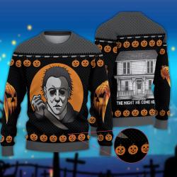 Halloween Michael Myers Christmas Ugly Sweater Perfect And Unique Gifts For Adults Kids On Christmas