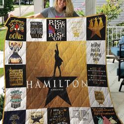 Hamilton (Musical) Fleece Sherpa Blanket For Fans Perfect And Unique Gifts For Family On Christmas