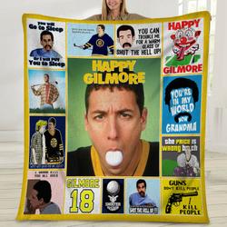 Movie Happy Gilmore Quilt Fleece Sherpa Blanket Perfect And Unique Gifts For Family On Christmas