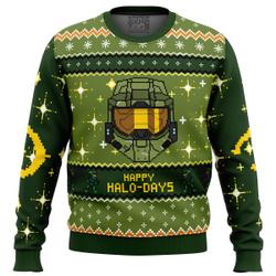 Happy Halo-Days Halo Ugly Christmas Sweater Perfect And Unique Gifts For Adults Kids On Christmas