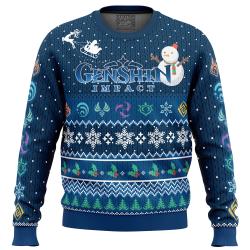 Happy Holidays Genshin Impact Ugly Christmas Sweater Perfect And Unique Gifts For Adults Kids On Christmas