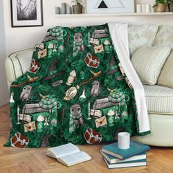 Movie Harry Potter Green Premium Fleece Sherpa Blanket Perfect And Unique Gifts For Family On Christmas