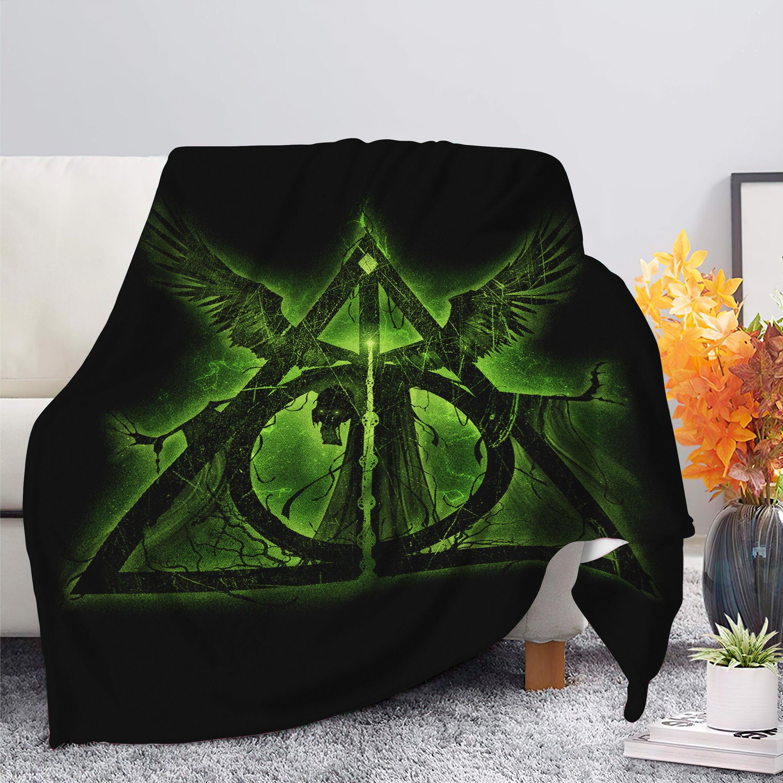 Movie Harry Potter Symbol Moonlight Premium Fleece Sherpa Blanket Perfect Gifts For Family On Christmas