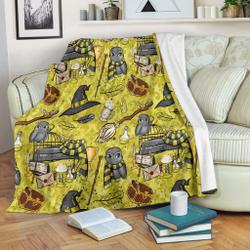 Movie Harry Potter Yellow Premium Fleece Sherpa Blanket Perfect And Unique Gifts For Family On Christmas