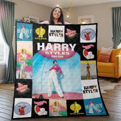 Music Harry Styles One Direction Quilt Fleece Sherpa Blanket Perfect Gifts For Family On Christmas