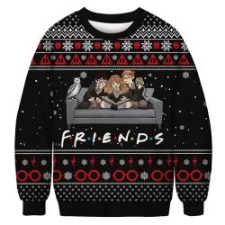 Harry Witch And Friends Xmas Unisex Woolen Sweater Perfect And Unique Gifts For Adults Kids On Christmas