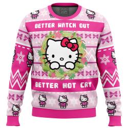 Hello Kitty is Coming to Town Ugly Christmas Sweater Perfect And Unique Gifts For Adults Kids On Christmas