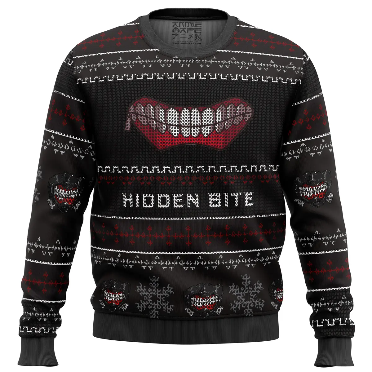 Hidden Bite Tokyo Ghoul Ugly Christmas Sweater Perfect And Unique Gifts For Adults Kids On Christmas