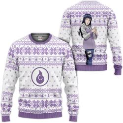 Hinata Hyuga Ugly Christmas Sweater Custom For Anime Fans VA0822 Perfect And Unique Gifts For Adults Kids On Christmas