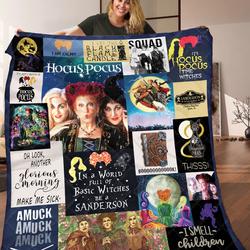 Movie Hocus Pocus Halloween Witch Movie V 6 Quilt Fleece Sherpa Blanket Perfect Gifts For Family On Christmas