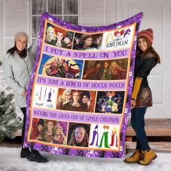 Movie Hocus Pocus I Put A Spell On You Fleece Sherpa Blanket Perfect Gifts For Family On Christmas