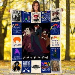 Movie Hocus Pocus Sanderson Sisters Quilt Fleece Sherpa Blanket Perfect Gifts For Family On Christmas