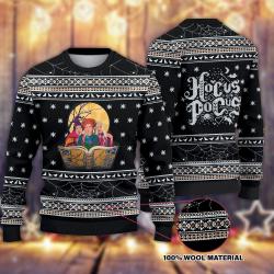Hocus Pocus Ugly Christmas Sweater Perfect And Unique Gifts For Adults Kids On Christmas Holiday