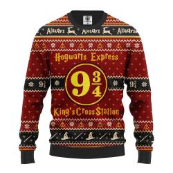Hogwarts King's Cross Station IT Jason Micheal Ugly Christmas Sweater Perfect And Unique Gifts For Adults Kids On Christmas