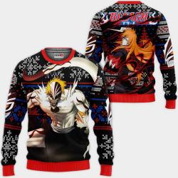 Hollow Ichigo Ugly Christmas Sweater Custom BL Anime Xmas Gifts Perfect And Unique Gifts For Adults Kids On Christmas