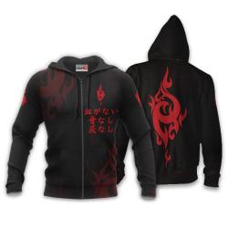 Anime Homra Hoodie No Blood! No Bone! No Ash Custom K Project Merch Perfect And Unique Gifts For Otaku Anime Fans On Christmas
