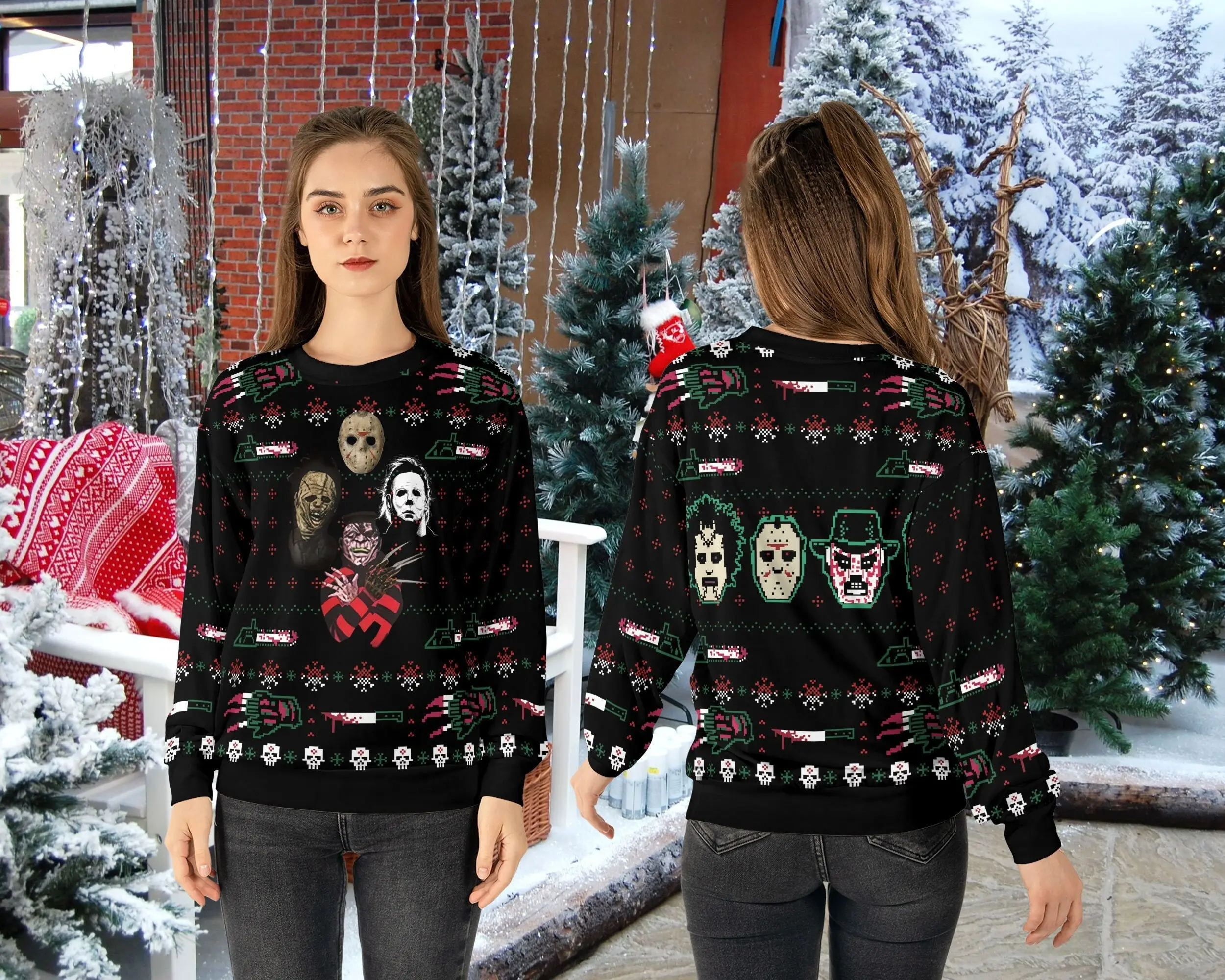 Horror Movie Christmas Sweater Perfect And Unique Gifts For Adults Kids On Christmas Holiday