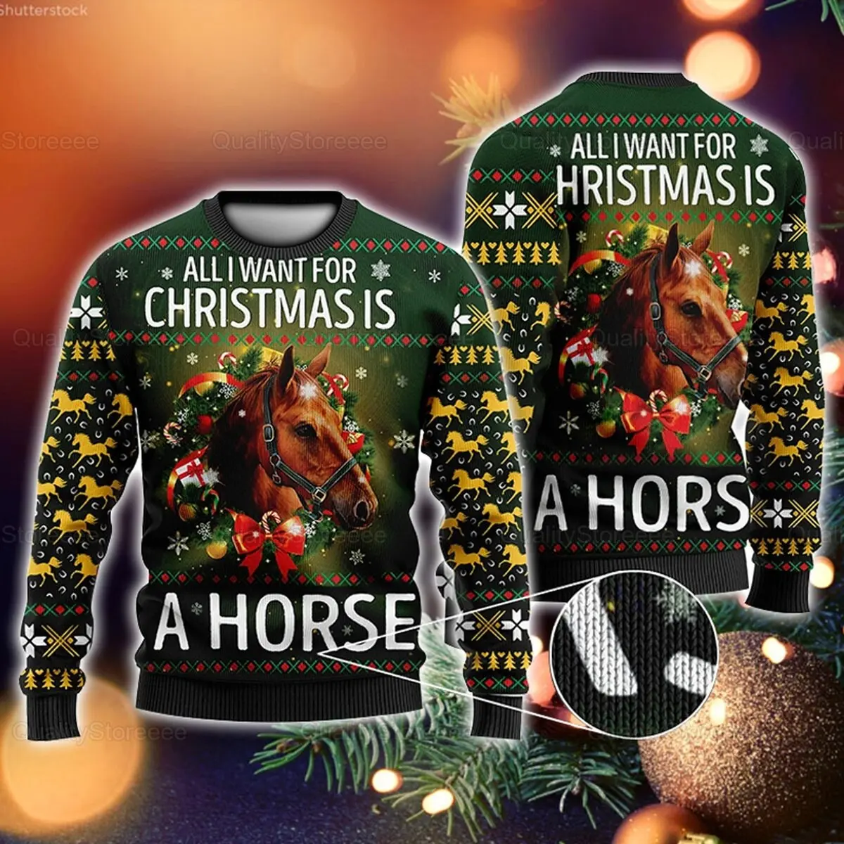 Horse Christmas Farm Sweater Perfect And Unique Gifts For Adults Kids On Christmas Holiday