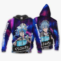 Anime Hoshimachi Suisei Hoodie Holo Graffiti Custom Anime Galaxy Style Perfect And Unique Gifts For Otaku Anime Fans On Christmas