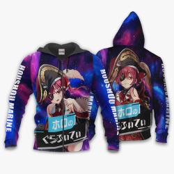 Anime Houshou Marine Hoodie Holo Graffiti Custom Anime Galaxy Style Perfect And Unique Gifts For Otaku Anime Fans On Christmas