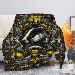 Movie Hufflepuff Harry Potter Premium Fleece Sherpa Blanket Perfect Gifts For Family On Christmas