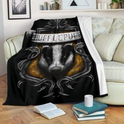 Movie Hufflepuff Premium Fleece Sherpa Blanket Perfect And Unique Gifts For Family On Christmas Holiday